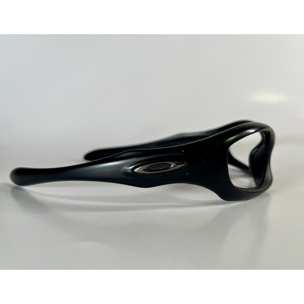 Oakley Monster Dog Matte Black Frame Only Chrome Icons RARE